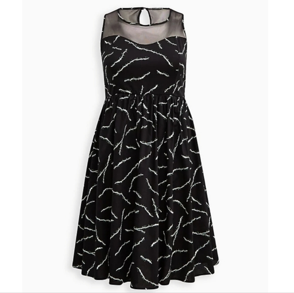 UNIVERSAL MONSTERS FRANKENSTEIN MINI SKATER DRESS - MESH & STRETCH POPLIN - Picture 1 of 8
